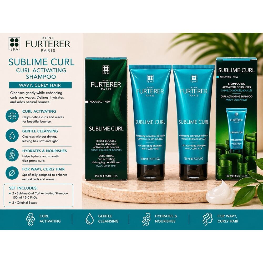 Rene Furterer Sublime Curl Shampoo & Conditioner Set Wavy Curly Hair